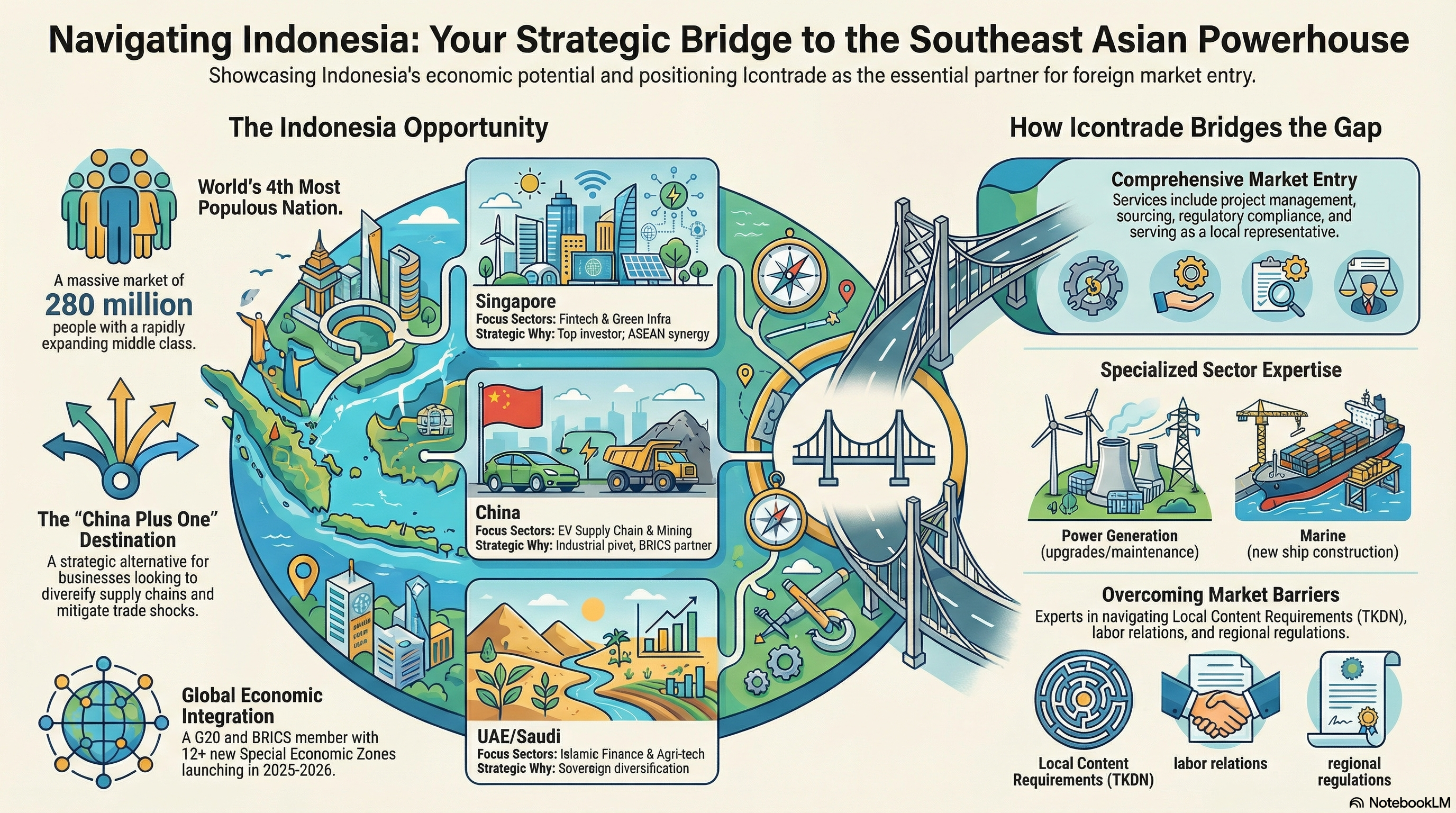 Infographic about navigating business in Indonesia